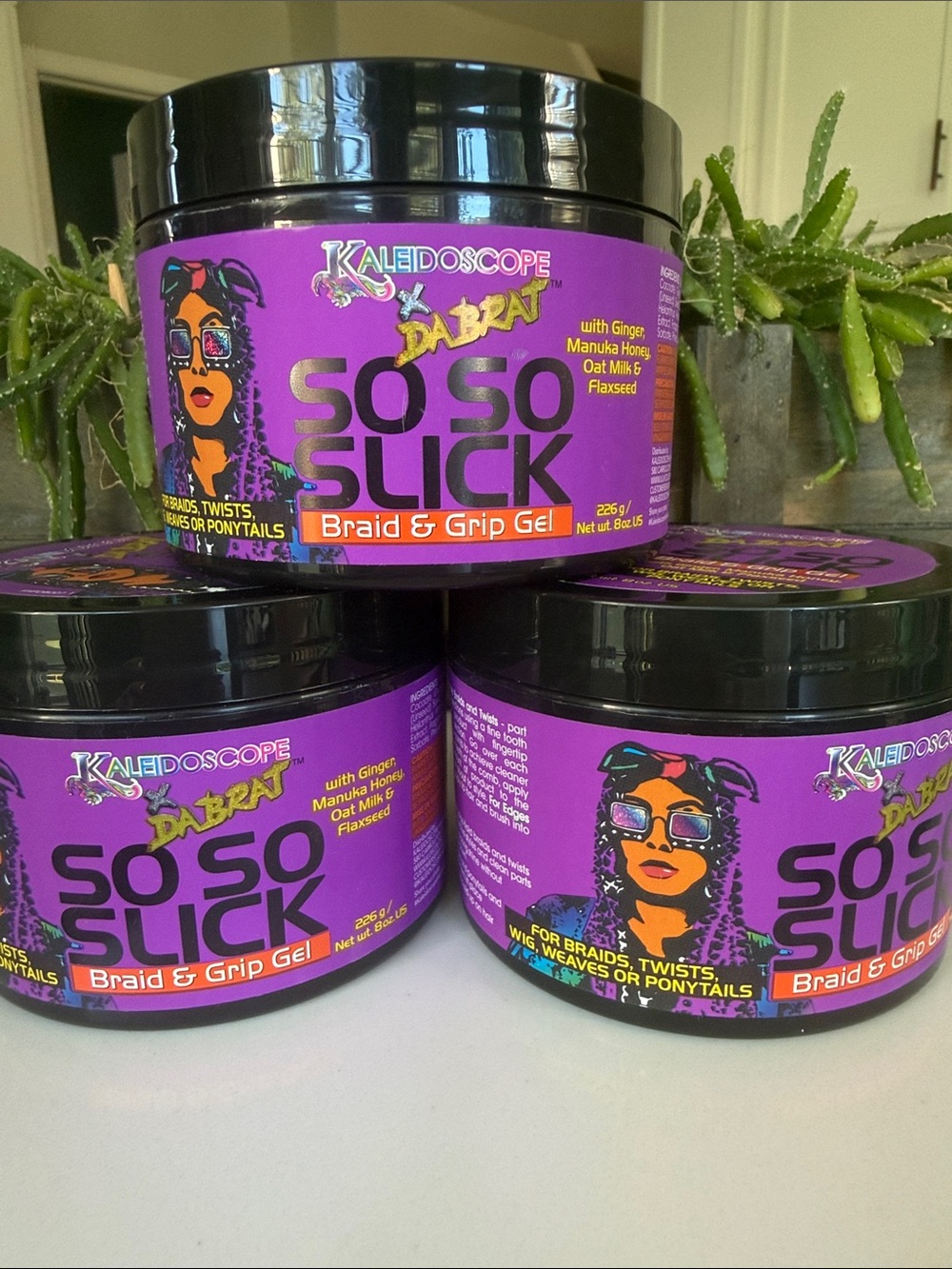 3 new DA BRAT So So Slick Braid & Grip Gel -kaleidoscope